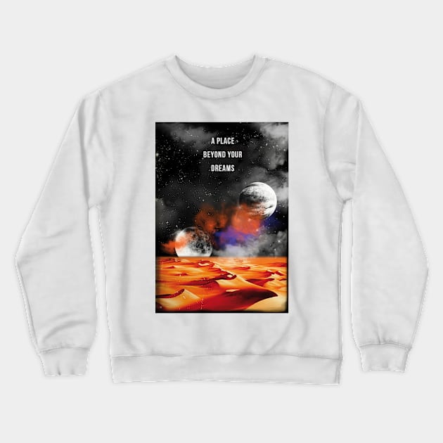 Dune retro travel art print Crewneck Sweatshirt by 2ToastDesign